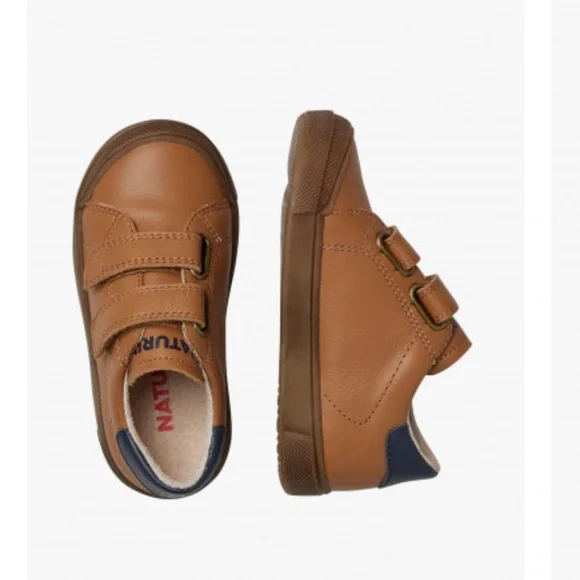 NWT NATURINO EINDHOVEN 2 VL. Cognac Leather Boys Sneaker - Picture 3 of 16